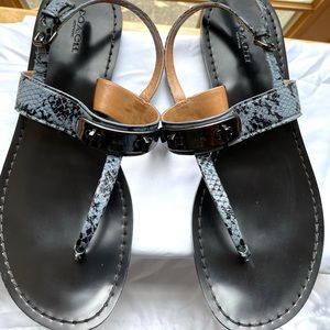 Coach Flat Leather Sandals